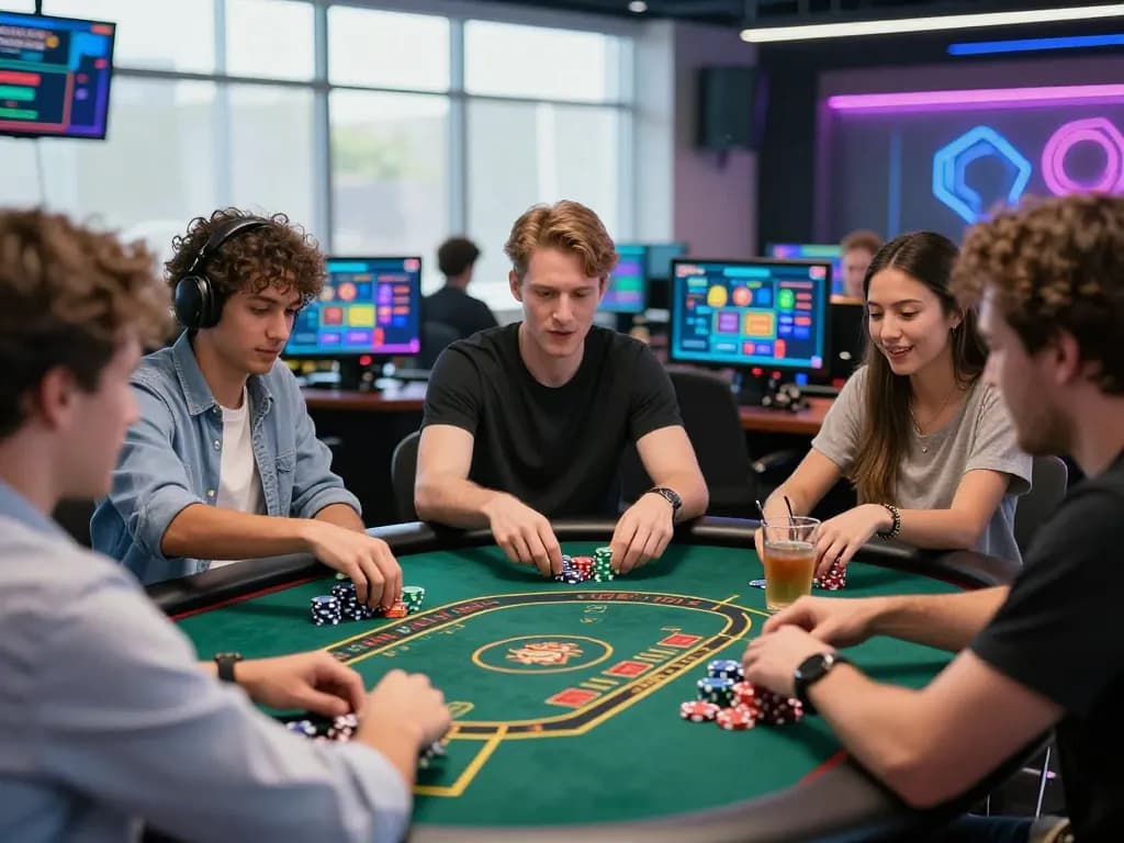 Excited players engaging at BL555 online casino, showcasing vibrant gaming atmosphere and immersive experiences.