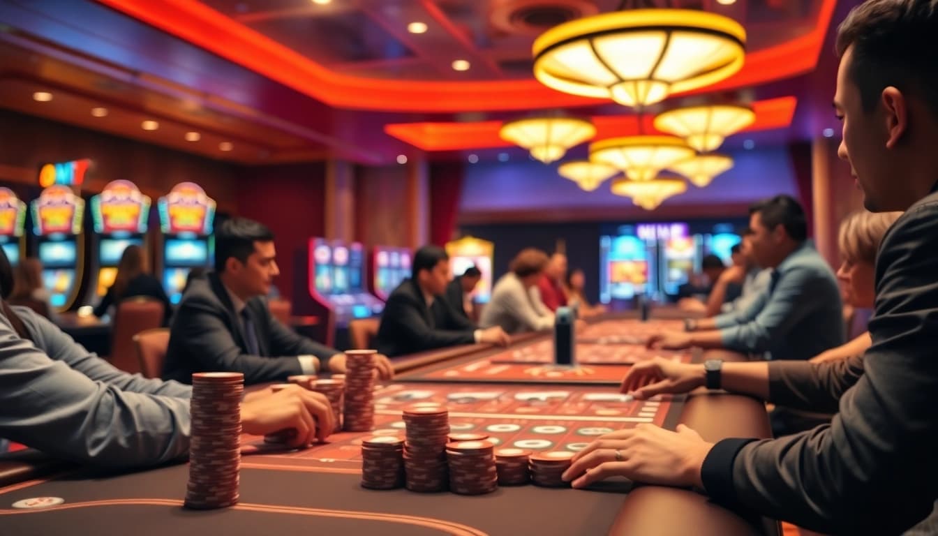 Players enjoying games at AT99娛樂 casino, showcasing excitement and gaming diversity.