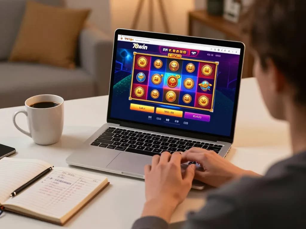 Enjoying casino games on 78win with vibrant interface and betting strategies.