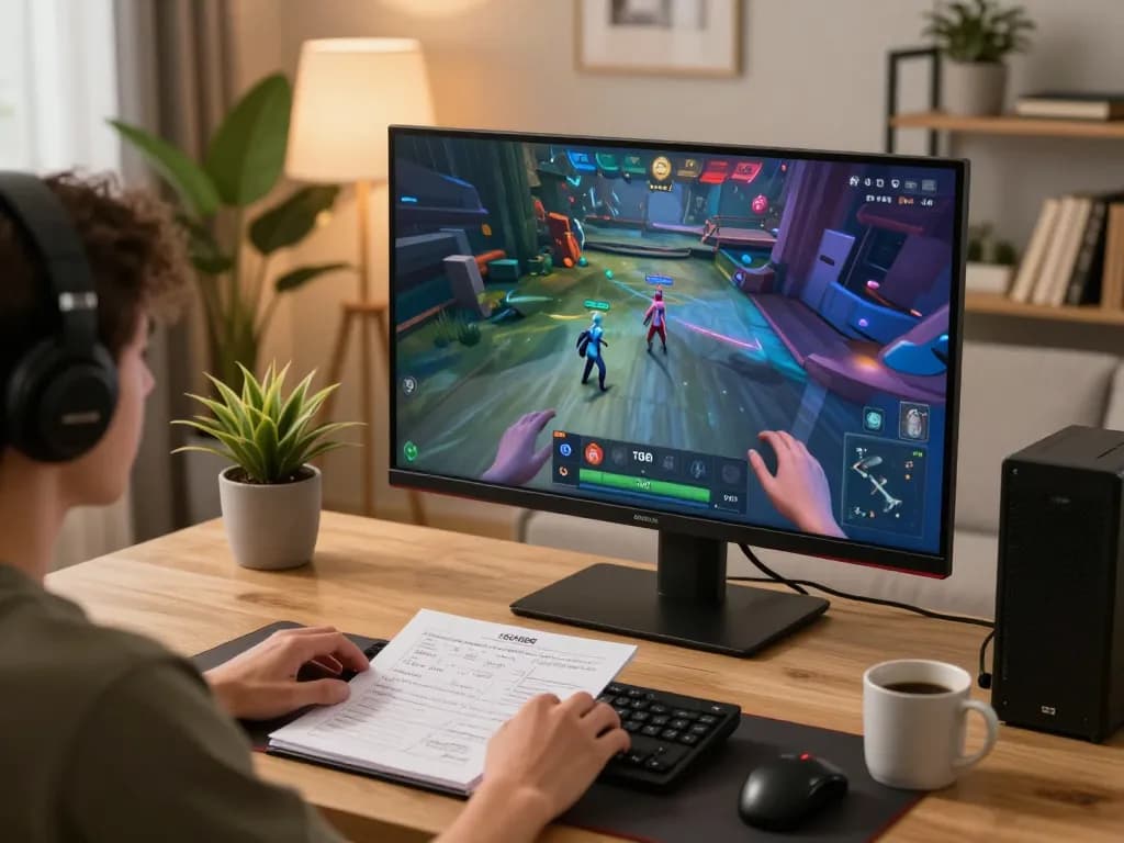 Engaging gameplay on TO188 in a cozy home gaming setup with a person using a tablet.