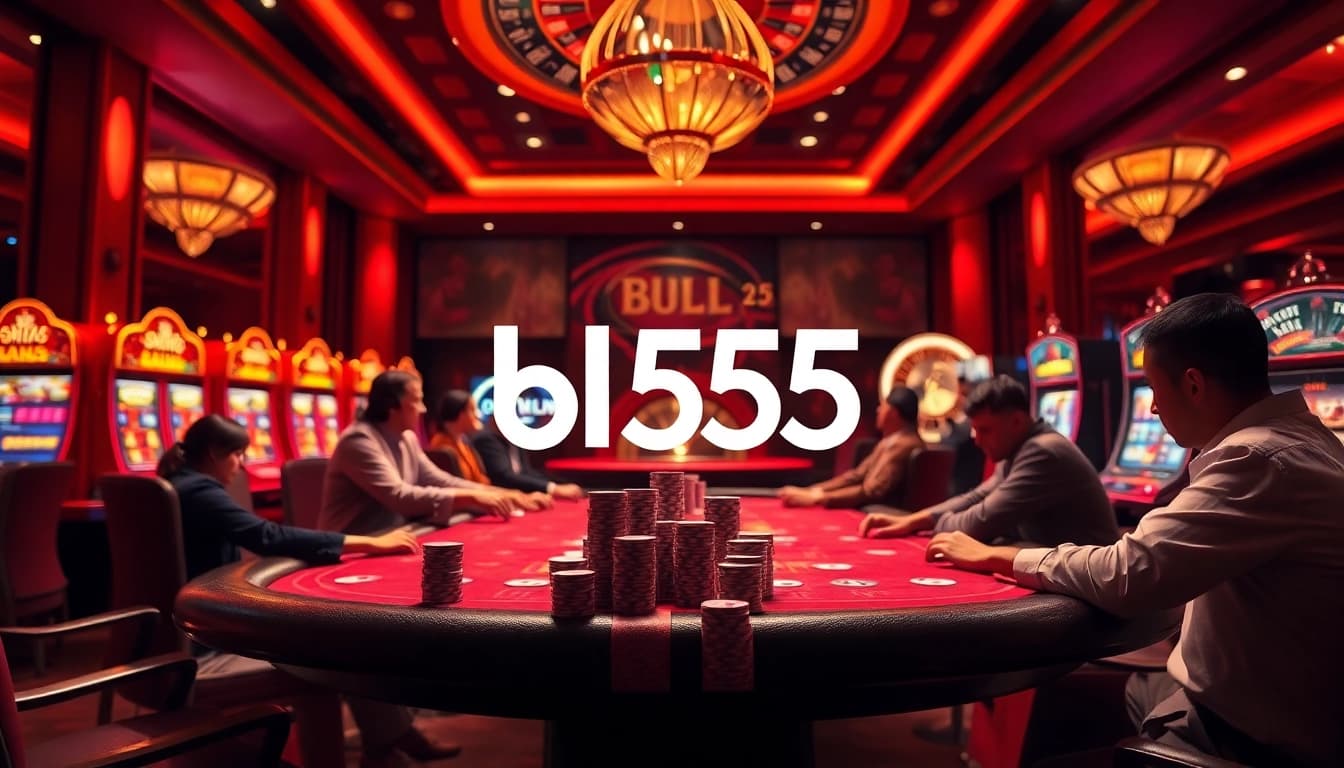 Engage in high-stakes gambling at BL555’s luxurious casino, featuring poker tables and slot machines.