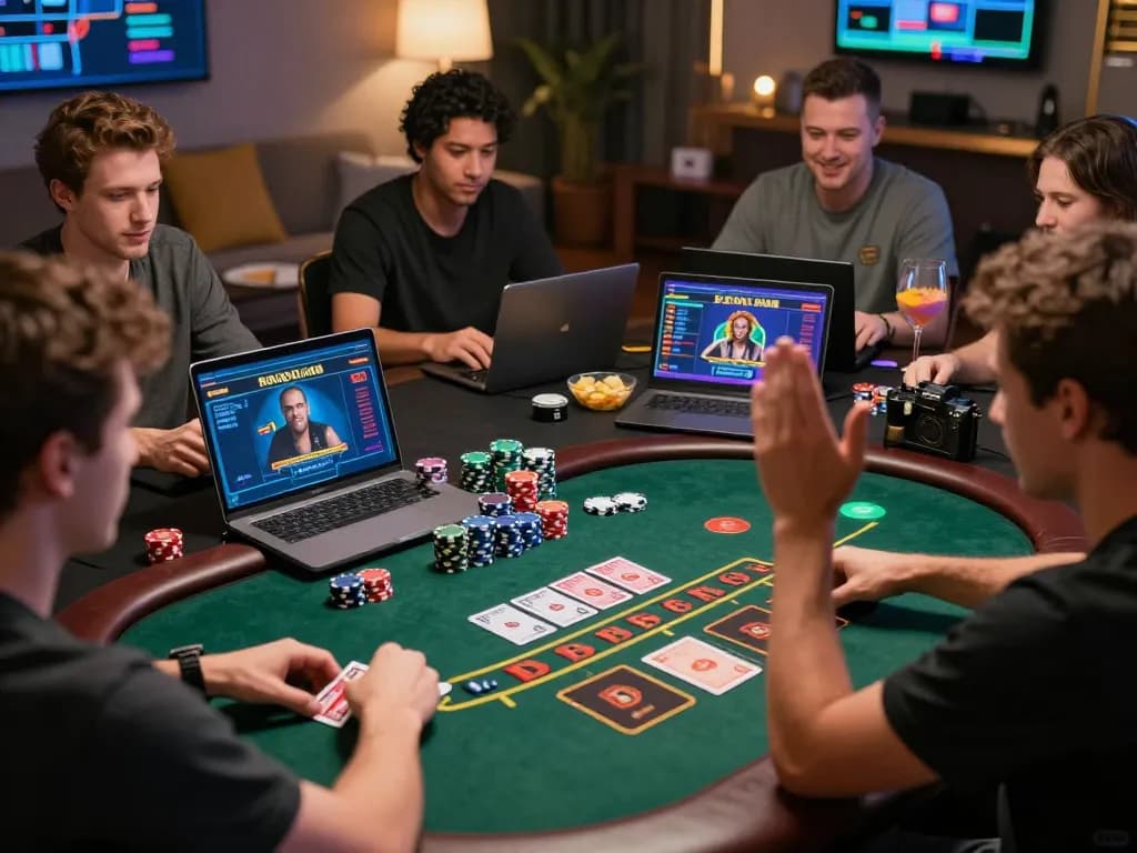 Players enjoying live casino games at five88 platform in an immersive home setting.