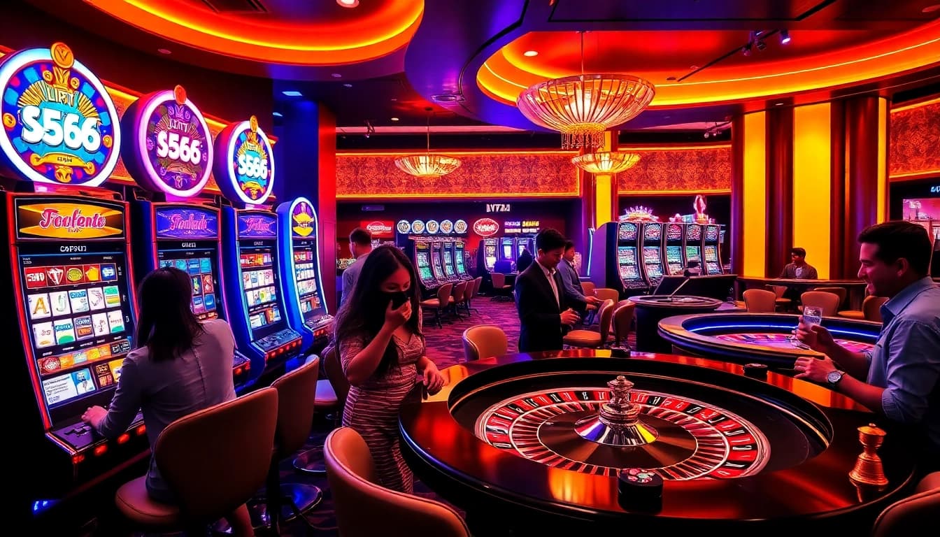 Experience the excitement at slot88 with engaging slot machines and lively players in a luxurious casino atmosphere.