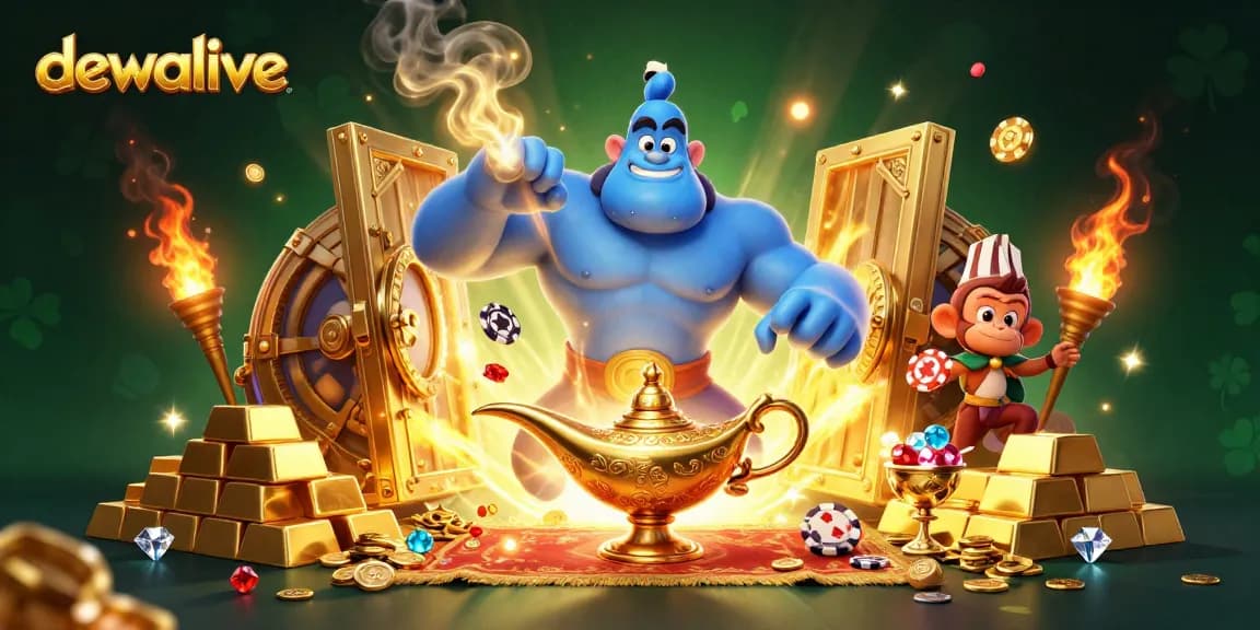 Menggandakan pengalaman bermain di Dewalive dengan slot dan permainan kasino terbaik yang meriah.