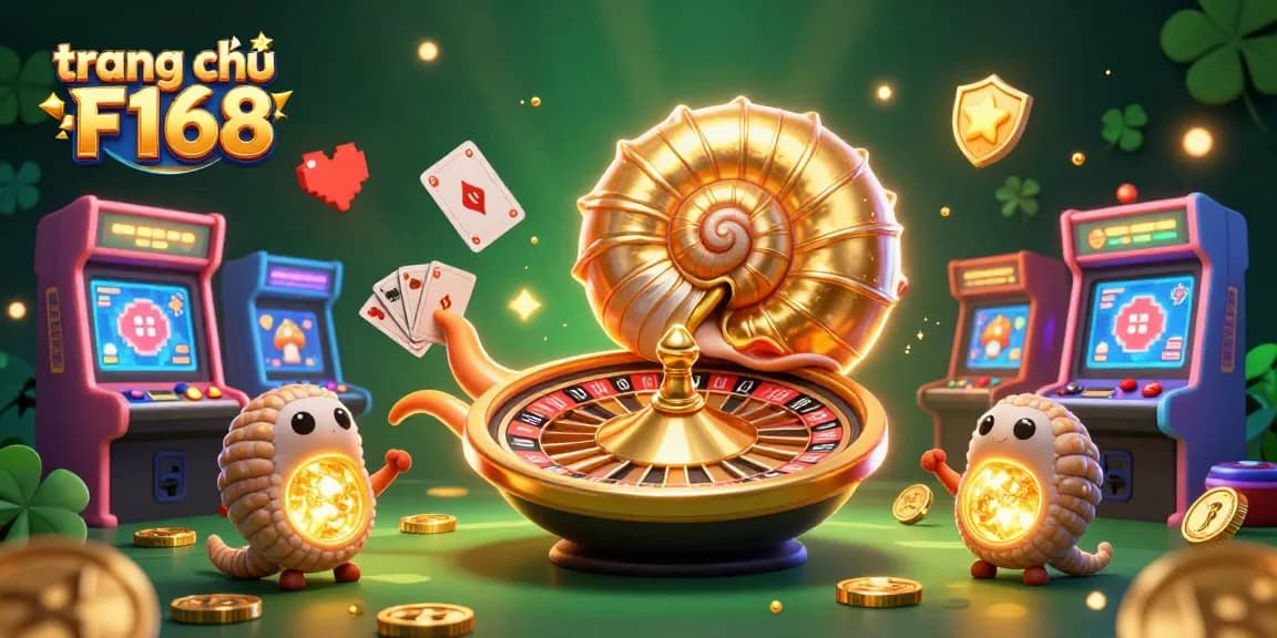 Experience the thrill of winning at trang chủ F168 with vibrant arcade elements and golden aesthetics.