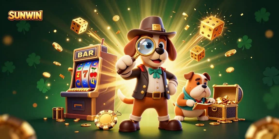 SUNWIN players engage with an exciting slot jackpot while a detective duo discovers hidden treasures.