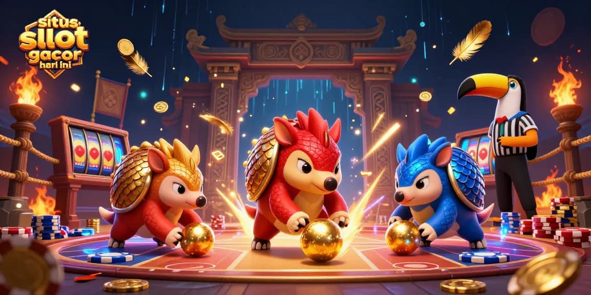 Experience excitement at situs slot gacor hari ini with rival pangolins in a colorful casino showdown.