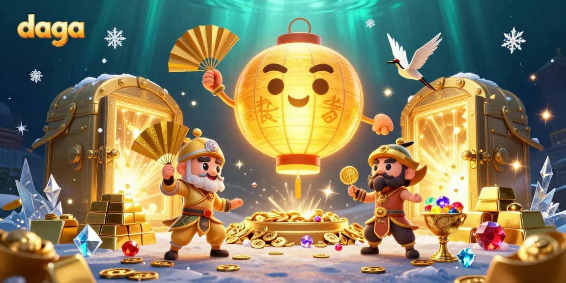 Experience the thrill of daga's online casino games with vibrant characters and dazzling treasures.