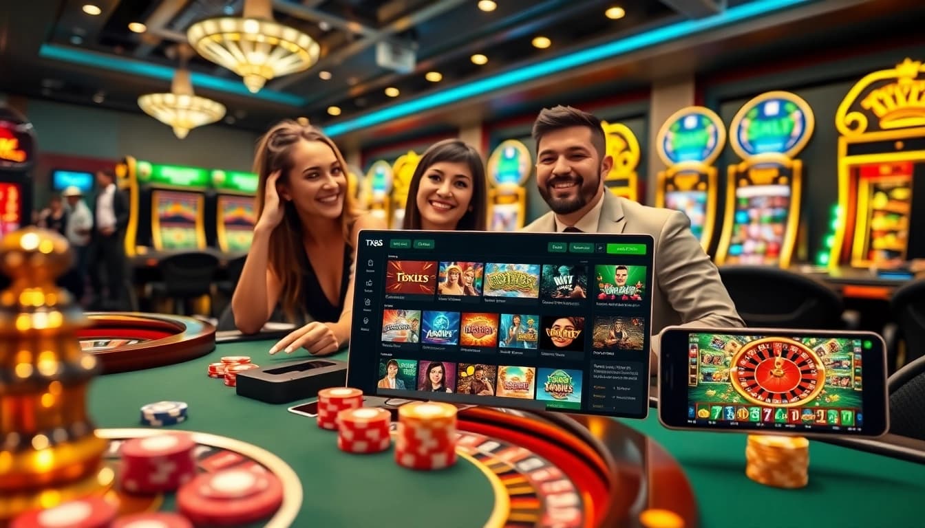 Engage with the TK88 online casino experience, featuring vibrant games and luxury gaming elements.