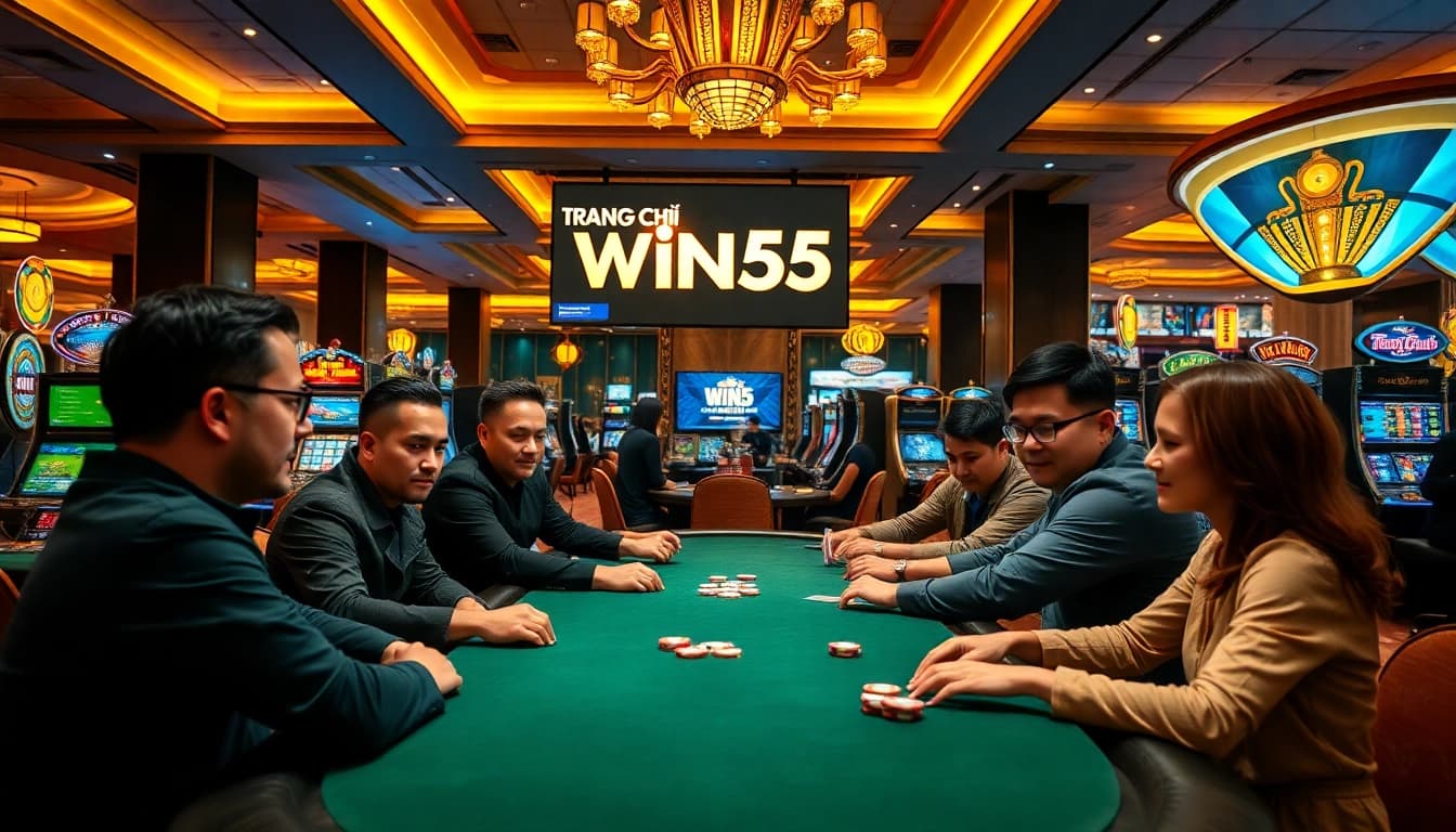 Experience the thrill of gambling at trang chủ win55 with vibrant poker and slot action.