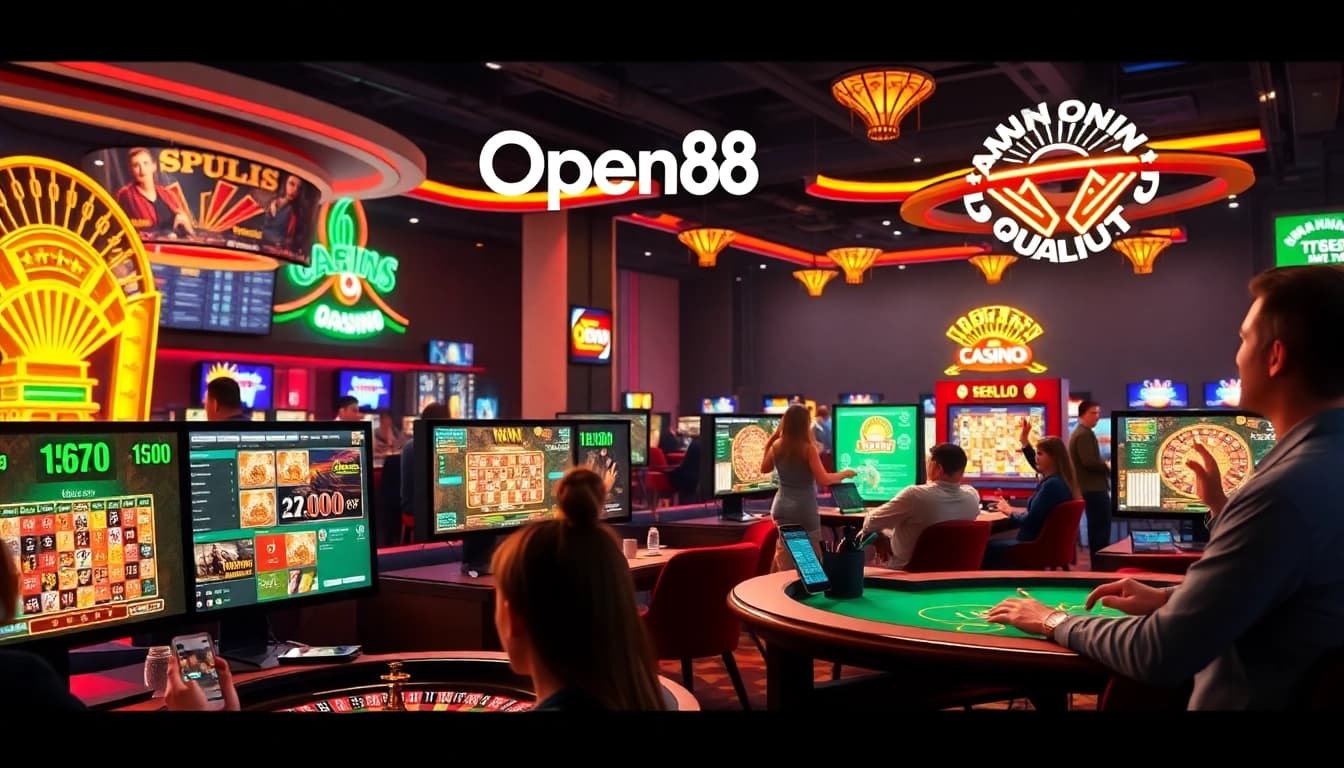 Interactive gaming experience at https://open88seo.com/ showcasing players at an online casino filled with excitement.