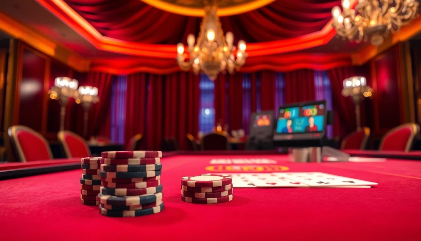 Join the excitement of AT99娛樂 with vibrant casino gaming tables and chips.