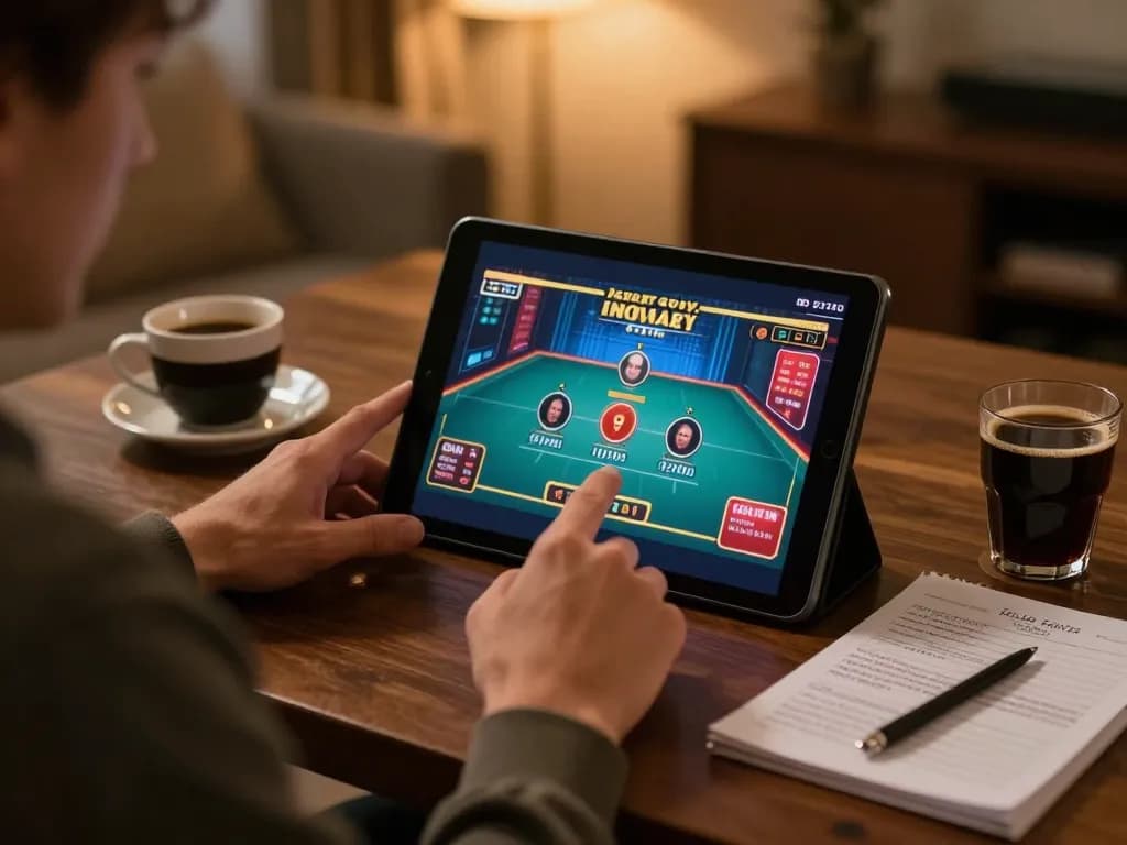 Engaging in live dealer gaming through Live Chat Asialive88 in a cozy home setting.