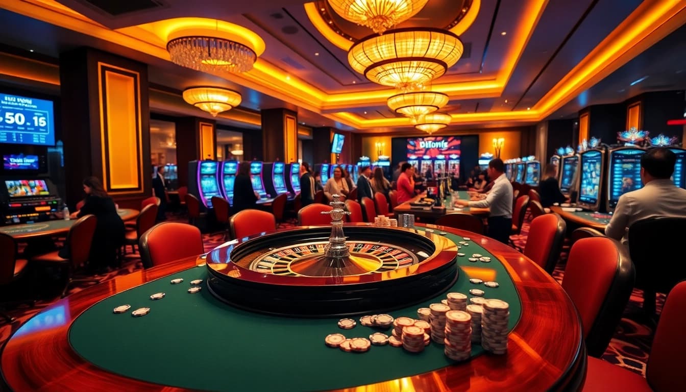 Players experiencing the thrill of winning at 58win's exciting casino floor.