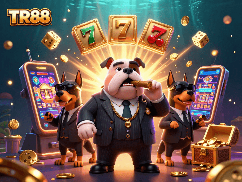 Experience the thrilling gaming world of TR88 with dynamic characters and casino elements.