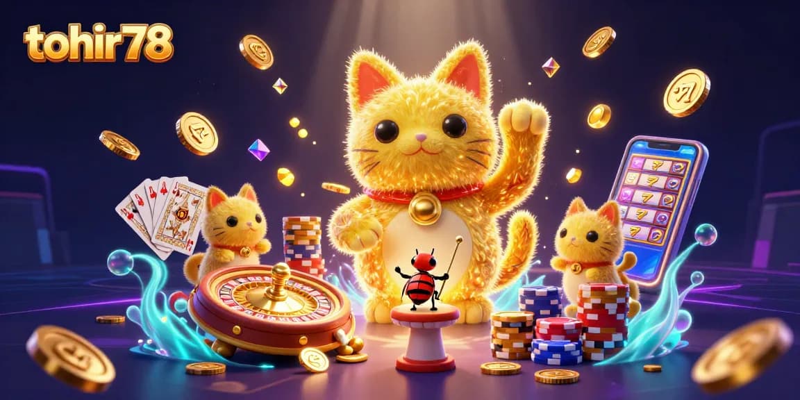 Mainkan slot online teratas di tohir78 dengan simbol kasino yang berkilauan dan permainan menarik lainnya.