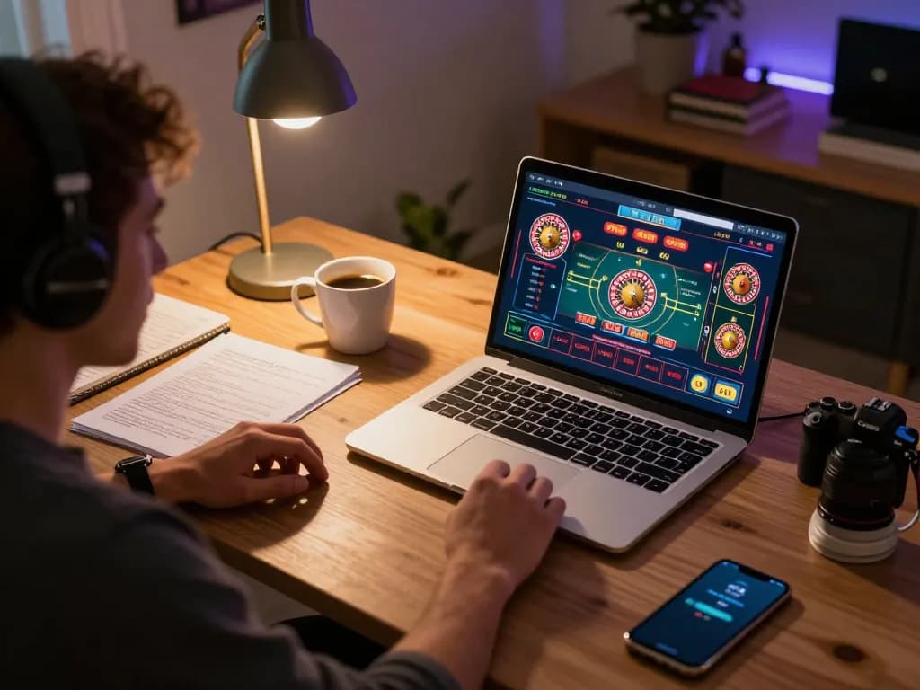 Engaging session with the Best Online Casinos That Pay Real Money at home using a laptop for online gaming.