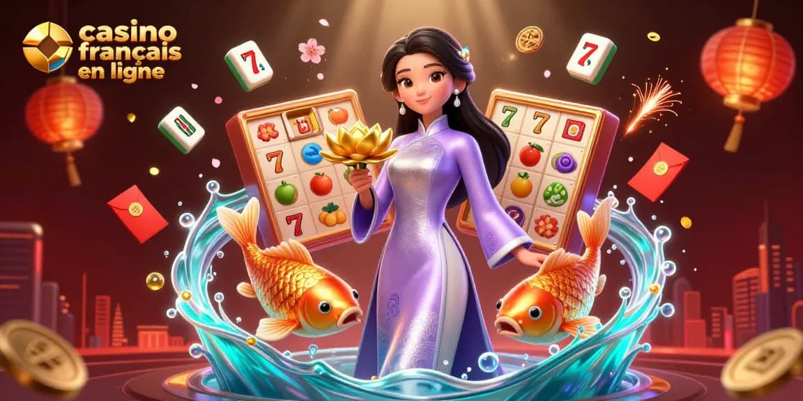 Découvrez un gameplay palpitant au casino français en ligne avec des personnages 3D vibrants et des éléments de machines à sous.