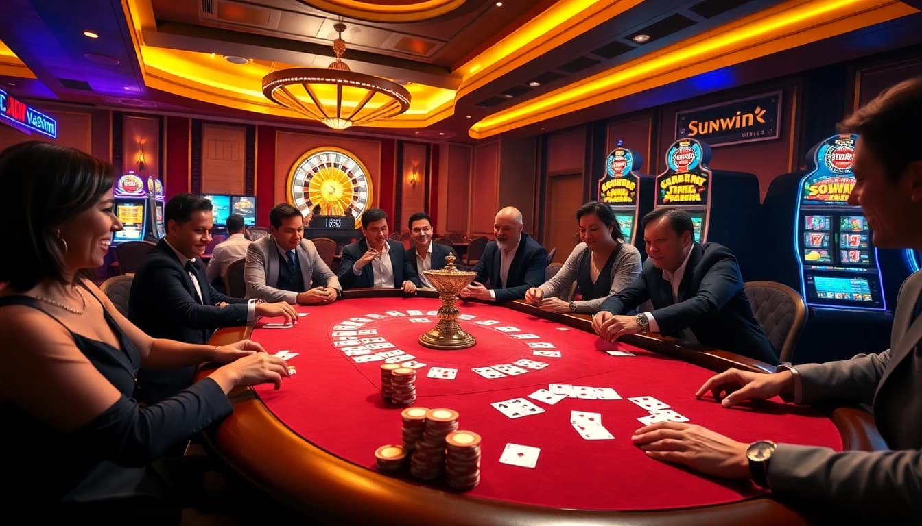 Experience the thrill of gambling at Sunwin's captivating casino games.