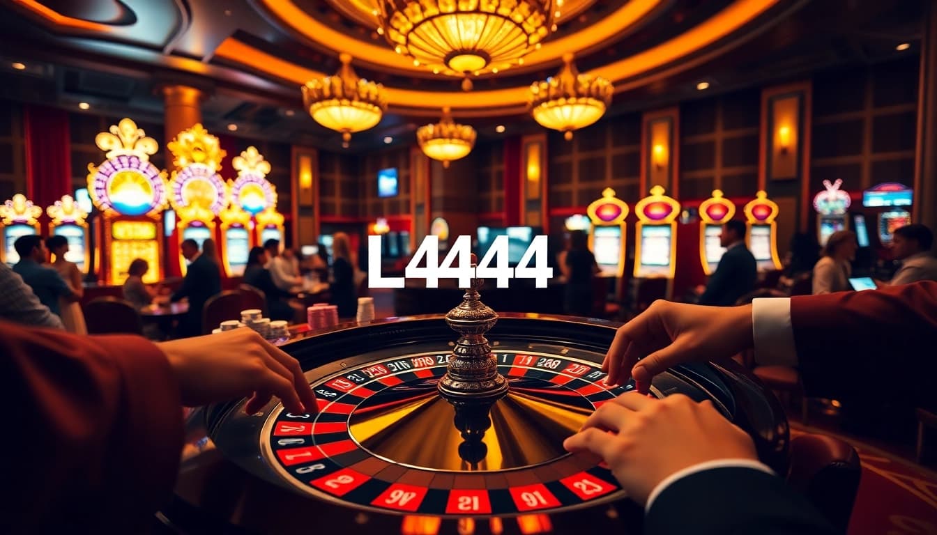 Experience the thrill of L444 betting with professional dealers at the casino.