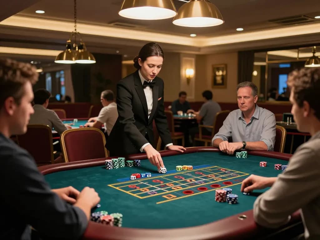 Engaged players enjoy Judi Dadu at a live casino sicbo table with professional dealer