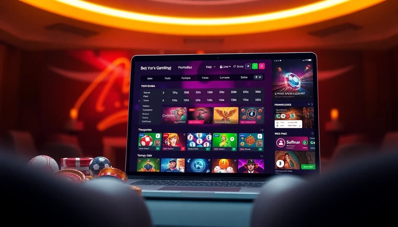 nhacaiuytin showcasing a modern online gambling platform interface with vibrant betting options.