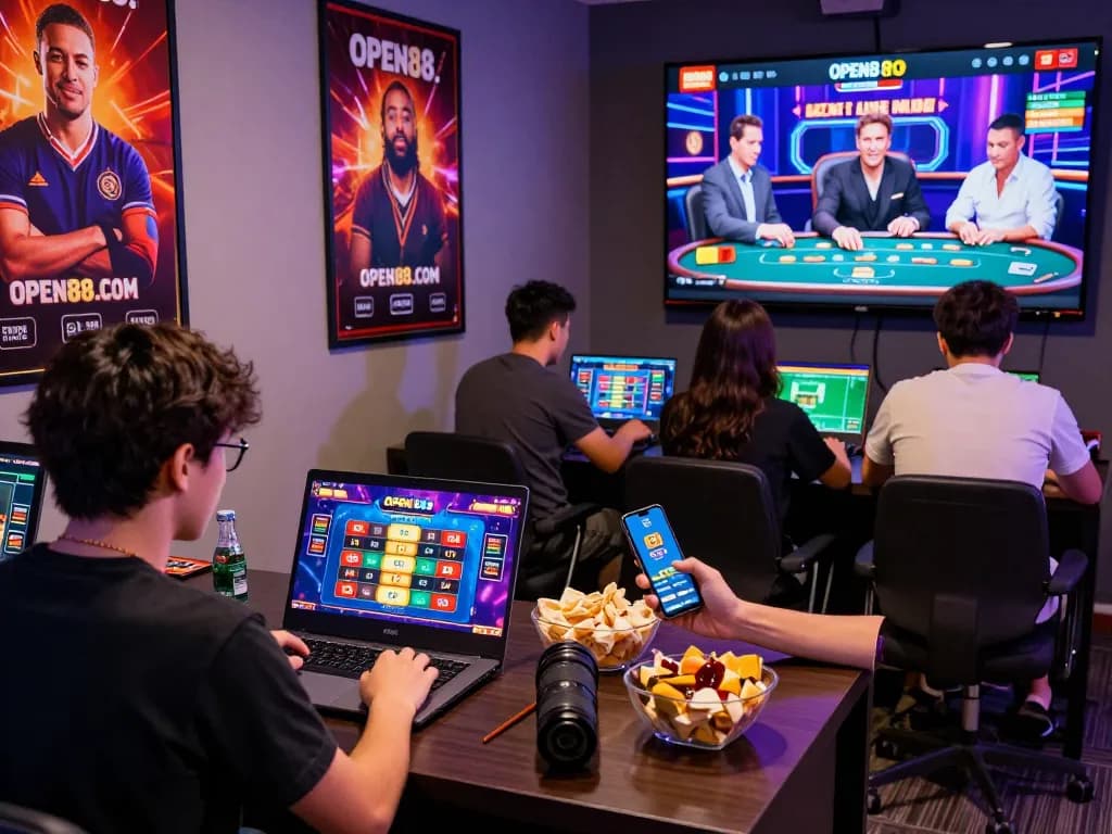Users enjoying diverse games on OPEN88.COM, showcasing a vibrant online entertainment platform experience.
