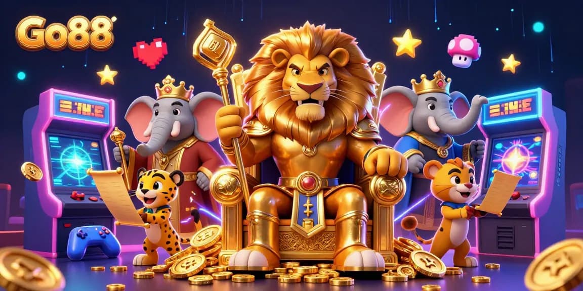 Engage in thrilling games at Go88 with vibrant characters and electrifying casino elements.