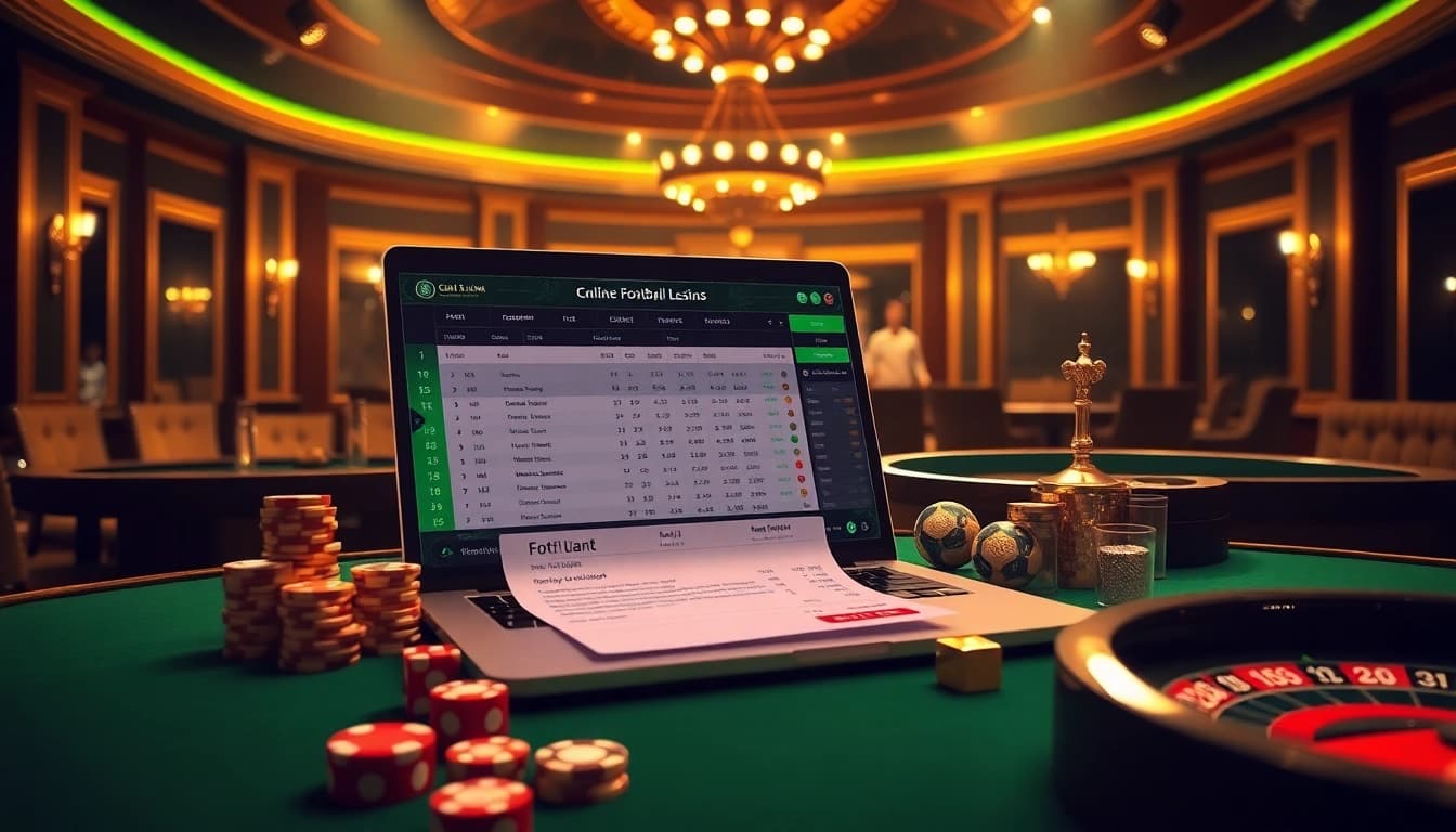 Place bets on แทงบอล with a dynamic gambling interface showcasing live football scores and betting options.