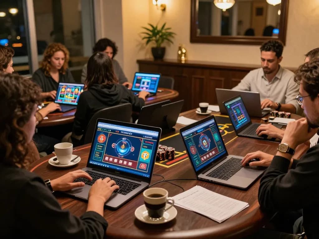 Players enjoying strategic gameplay at LV88's online casino on various devices.