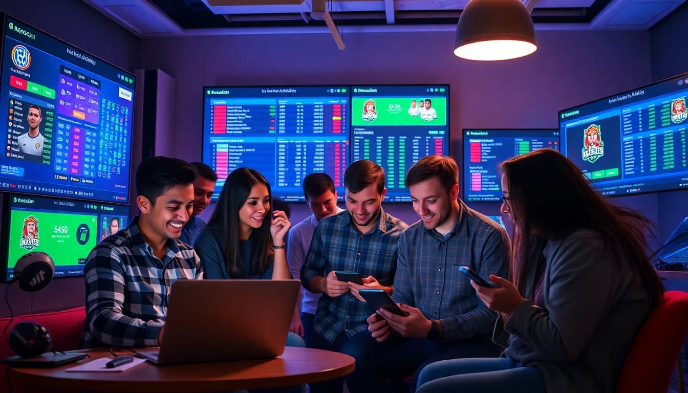 Fans engaging with keonhacai football analytics and betting odds.