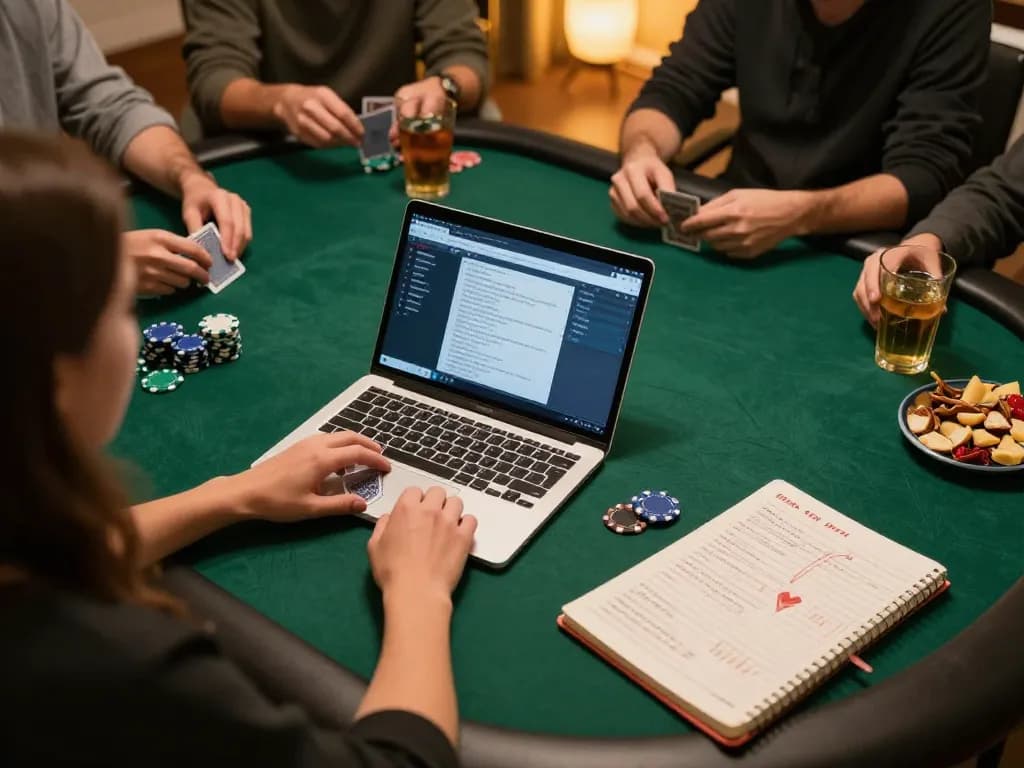 Players enjoying a thrilling online poker game at 789club with strategic betting moments.