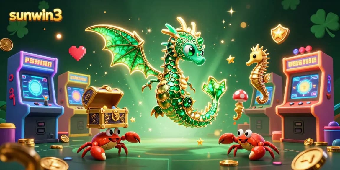 Engage with sunwin3's immersive gaming experience featuring an animated sea dragon in a vibrant casino environment.
