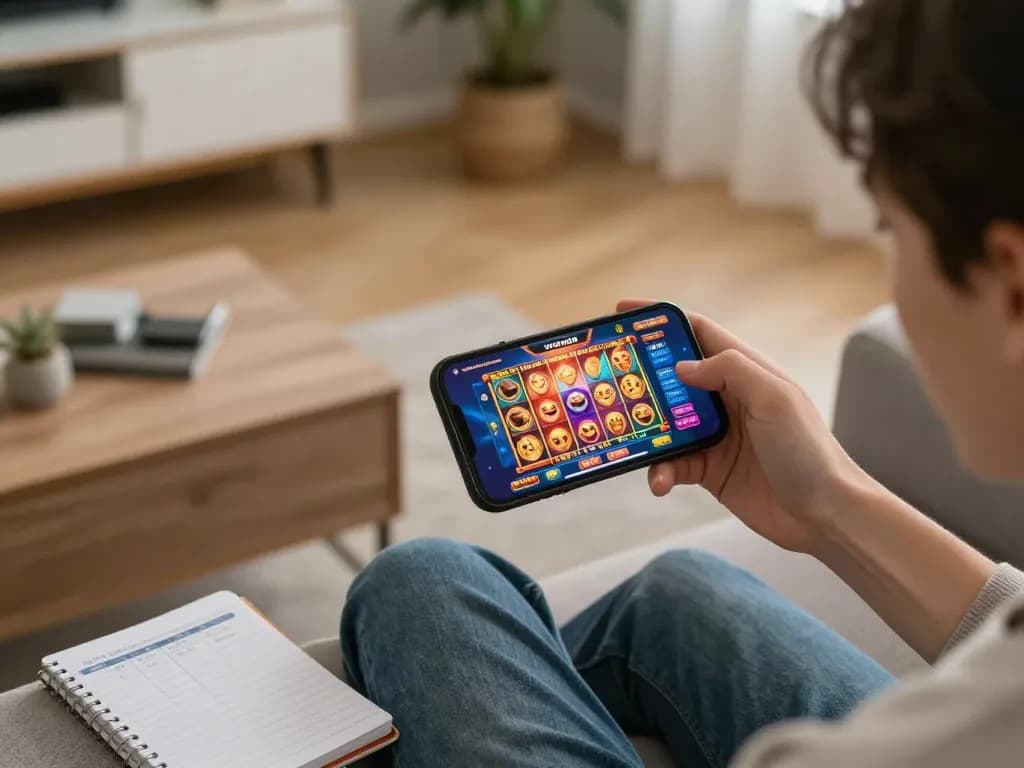 Engaging with the ww88 mobile app during an exciting online gambling session.