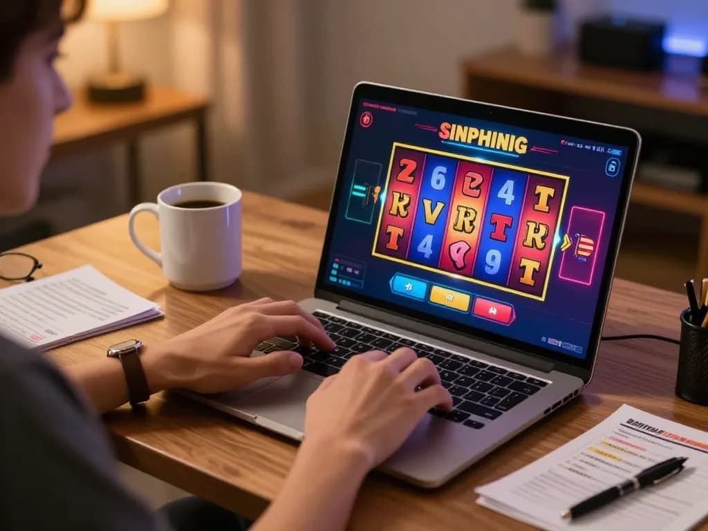 Engage in thrilling mesingg login with vibrant online slots during a cozy gaming session.