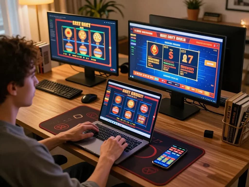 Player enjoying online games at home while managing bankroll, featuring selfieplasticsurgeries themed strategy notes.