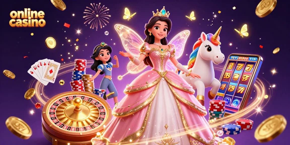 Experience the excitement of an online casino with vibrant characters and dynamic gaming elements.