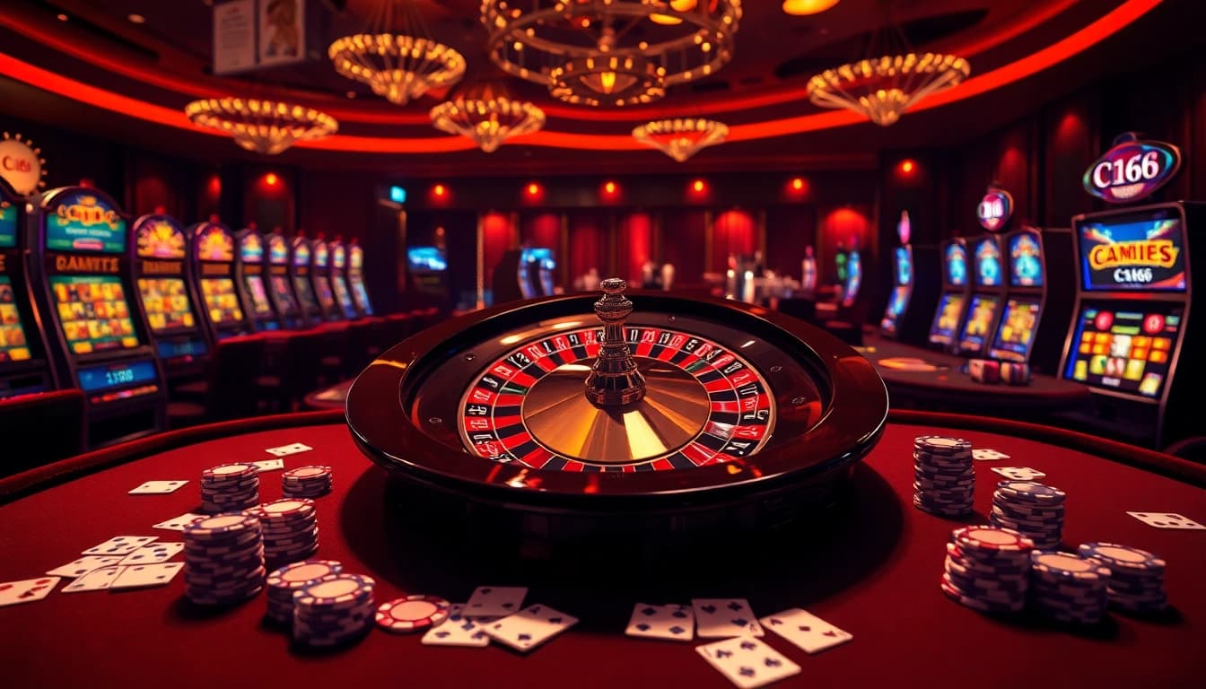 Experience the excitement of C168's luxurious casino games with shining slots and vibrant roulette.
