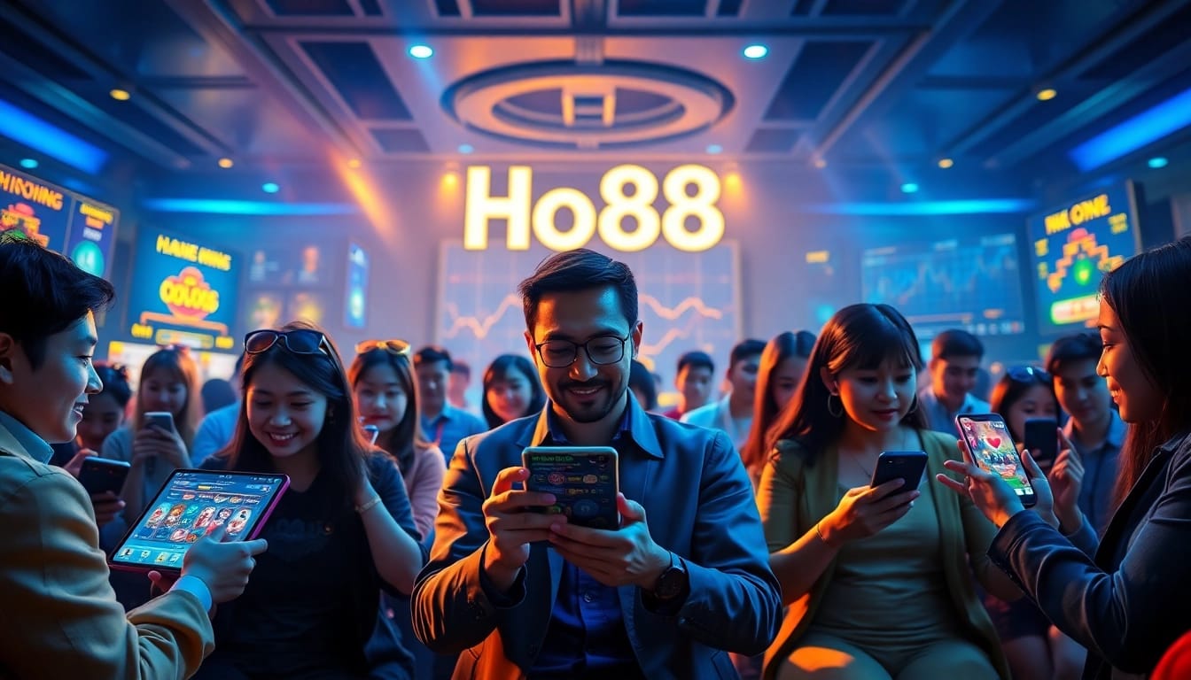 Exciting online gaming scene showcasing Ho88's platform features and vibrant user experience.