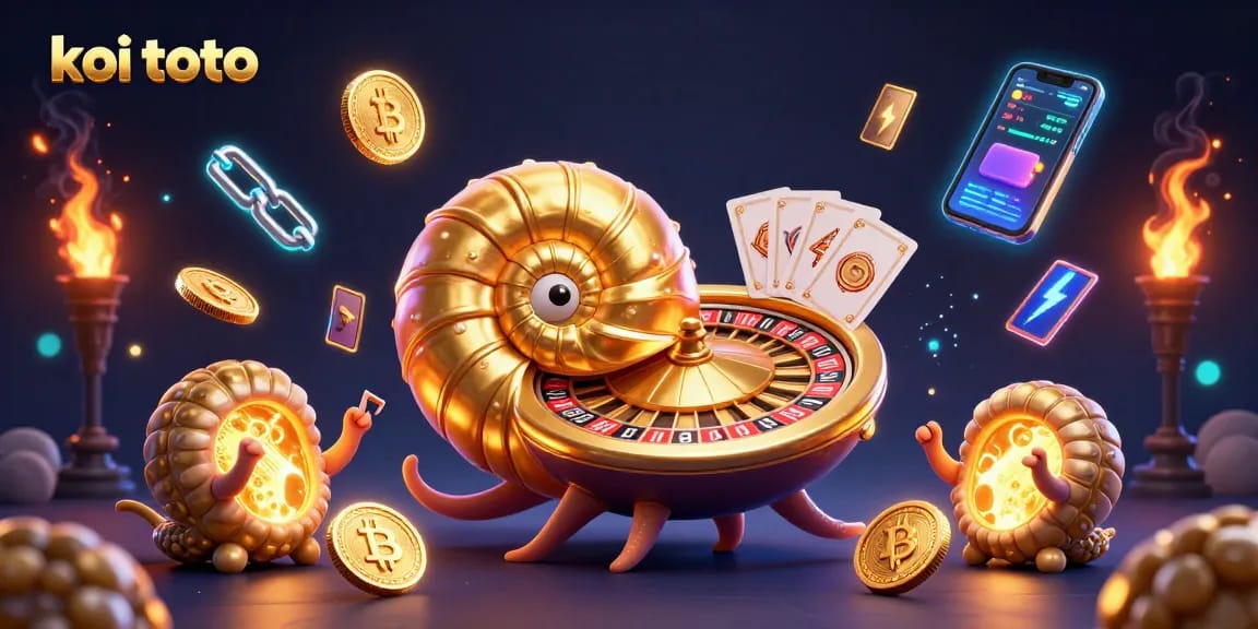 Engage with koi toto and spin golden roulette, captivated by vibrant 3D casino elements.