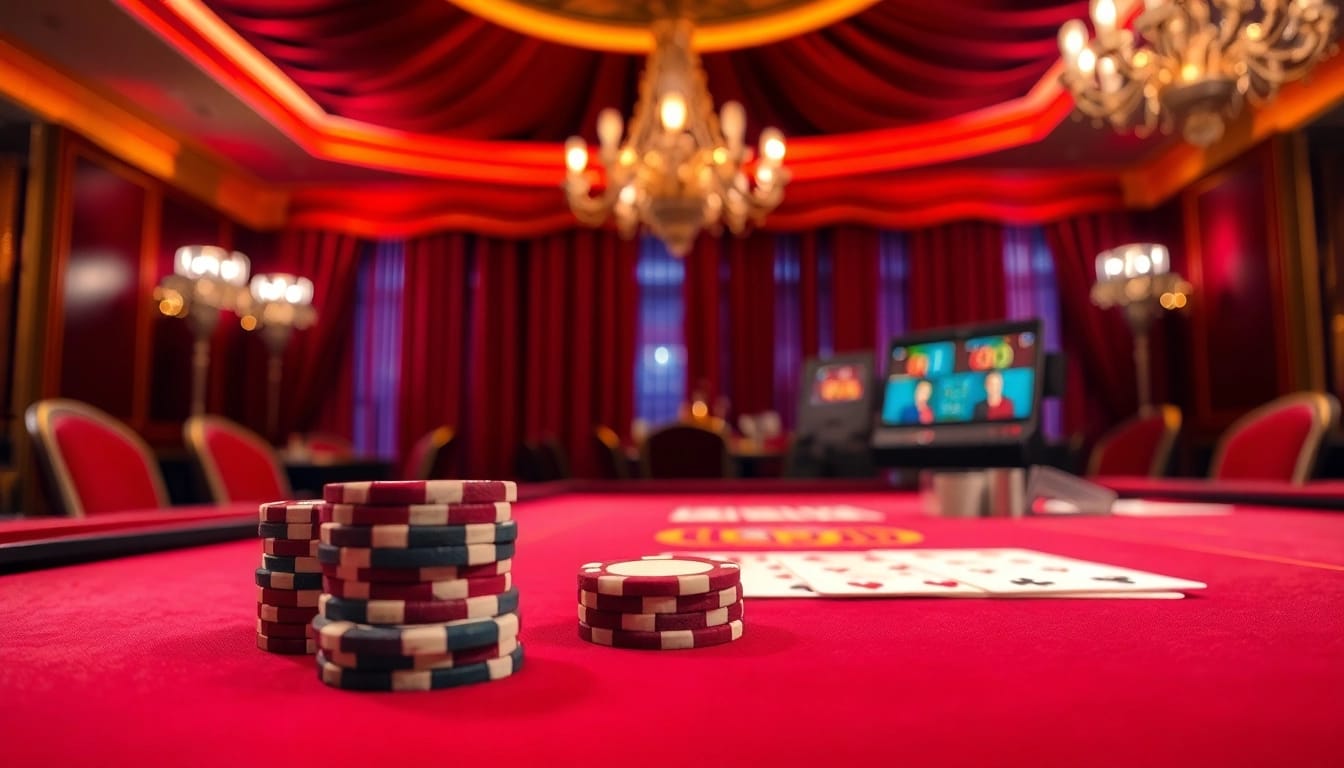 Join the excitement of AT99娛樂 with vibrant casino gaming tables and chips.