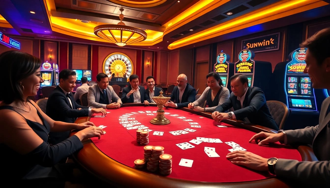 Experience the thrill of gambling at Sunwin's captivating casino games.