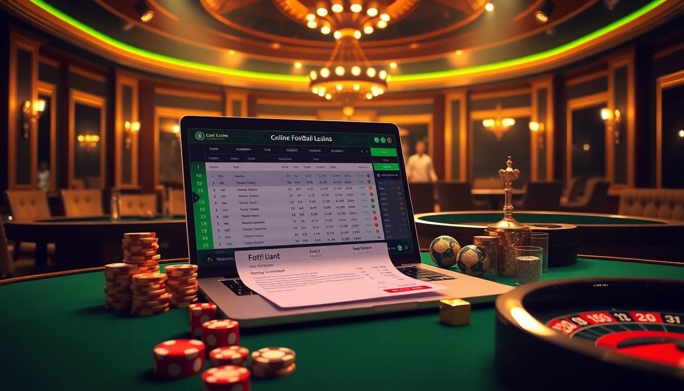 Place bets on แทงบอล with a dynamic gambling interface showcasing live football scores and betting options.