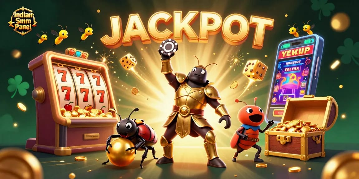 Engage with Indian Smm Panel's dynamic visuals, featuring a vibrant casino scene highlighting animated characters and thrilling elements.