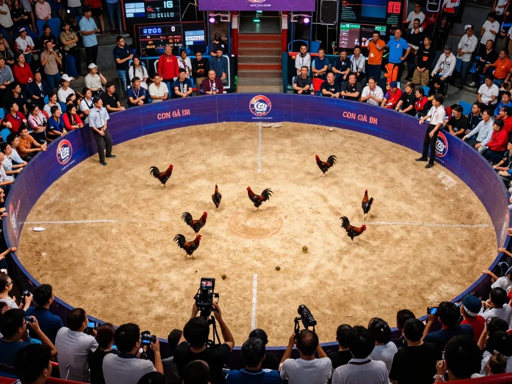 Experience trực tiếp đá gà thomo with thrilling cockfight action at Con Gà Đen's live streaming event