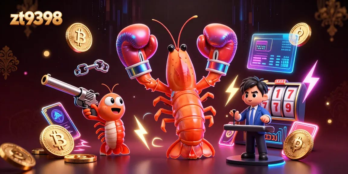 Engage in thrilling slots with zt9398, featuring 3D cartoon sea creatures in a dazzling casino scene.