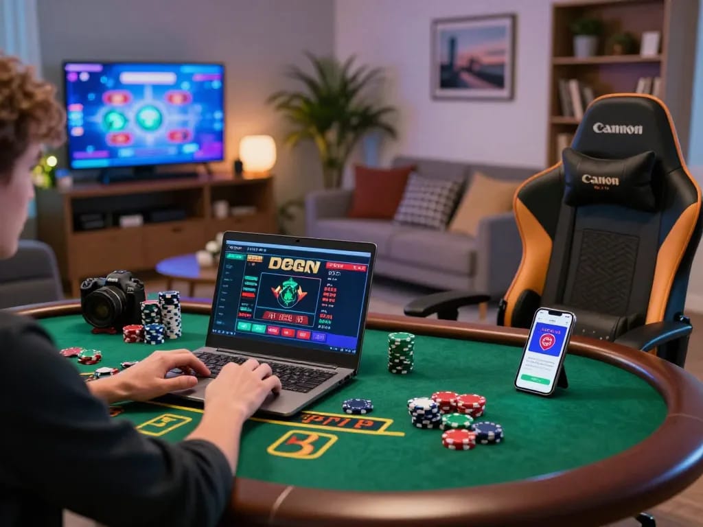 Engaging in online gameplay on the trang chu 98win platform with multiple betting options and live dealers.