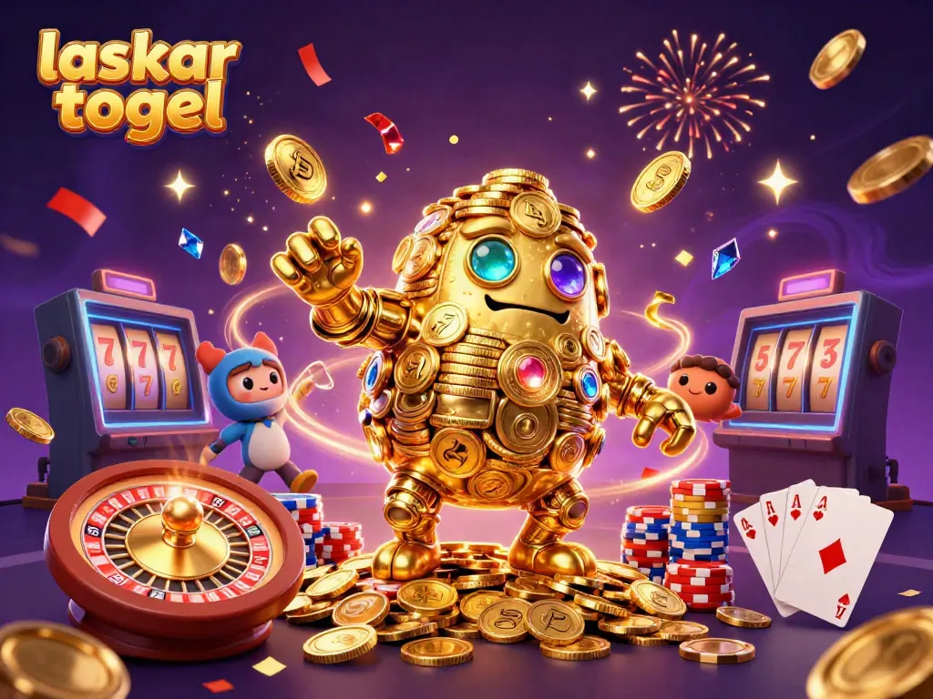 Experience dynamic gaming thrill with Laskar Togel featuring vibrant casino elements.
