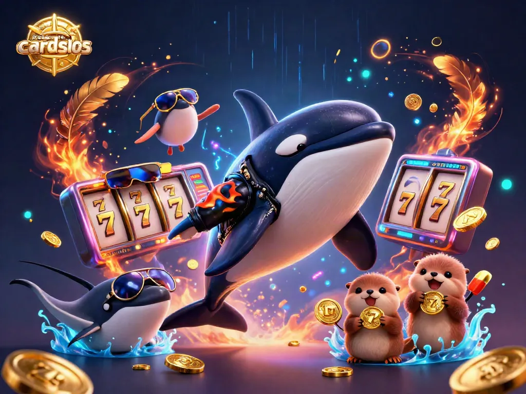 Experience exciting credit card slots with animated characters, vibrant backgrounds, and dynamic casino elements.