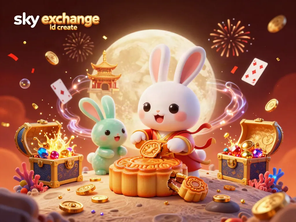 Engage your betting journey with the sky exchange id create, featuring moon rabbit themed slots action.